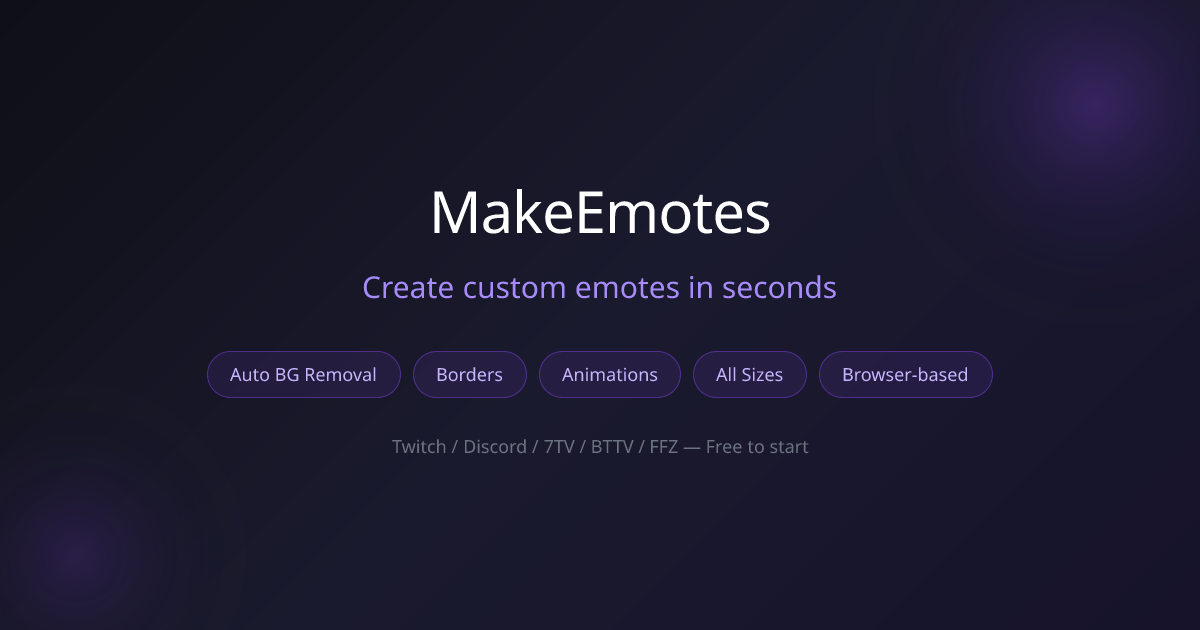MakeEmotes — Twitch Emote Maker | Create Animated Emotes & Sub Badges